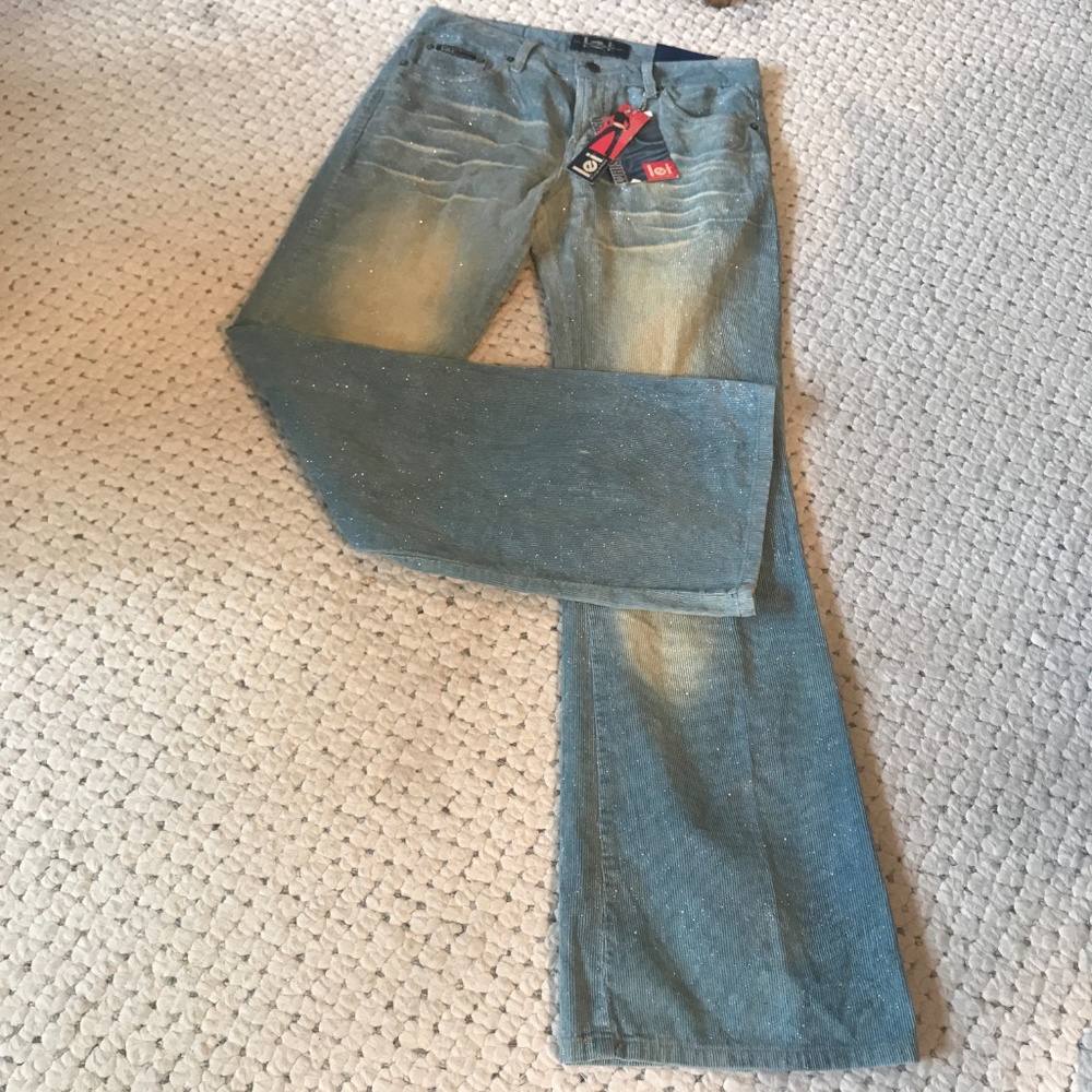LEI Bootcut Y2K NWT VINTAGE Flare Jeans Stretch Cords Glam! 5 26 New with Tags